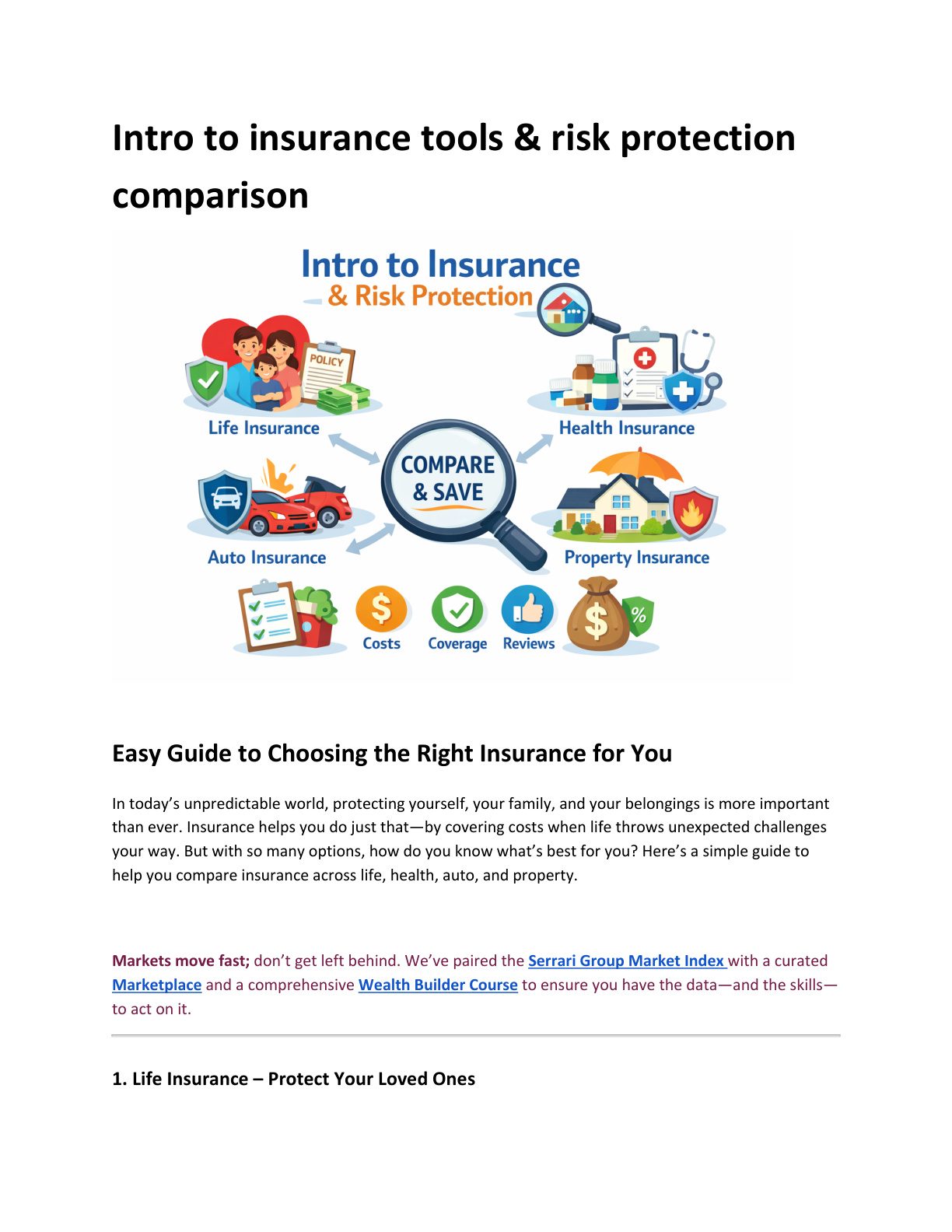 Intro to Insurance Tools & Risk Protection Comparison cover