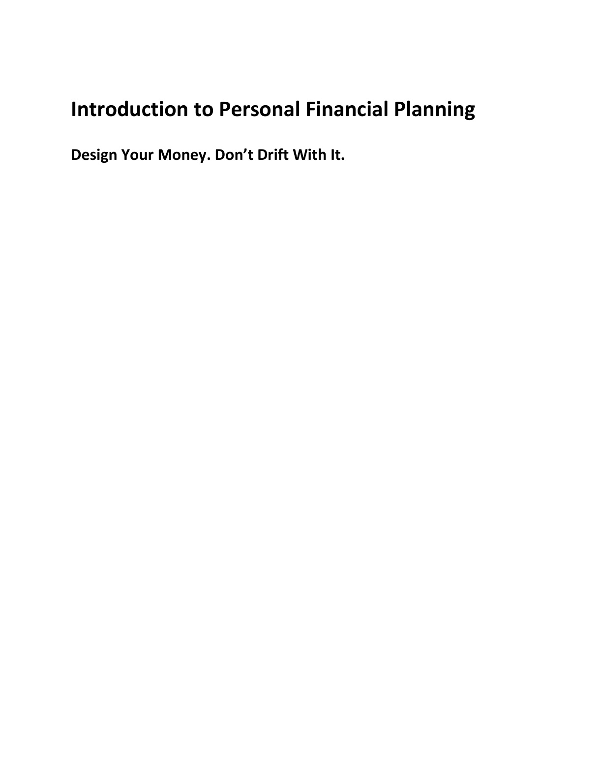 Introduction to Personal Financial Planning: A Kenya Guide cover