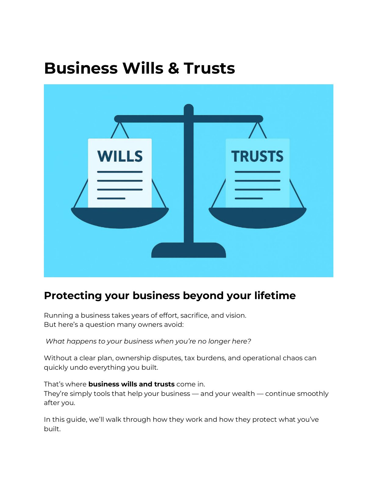 Business Wills & Trusts