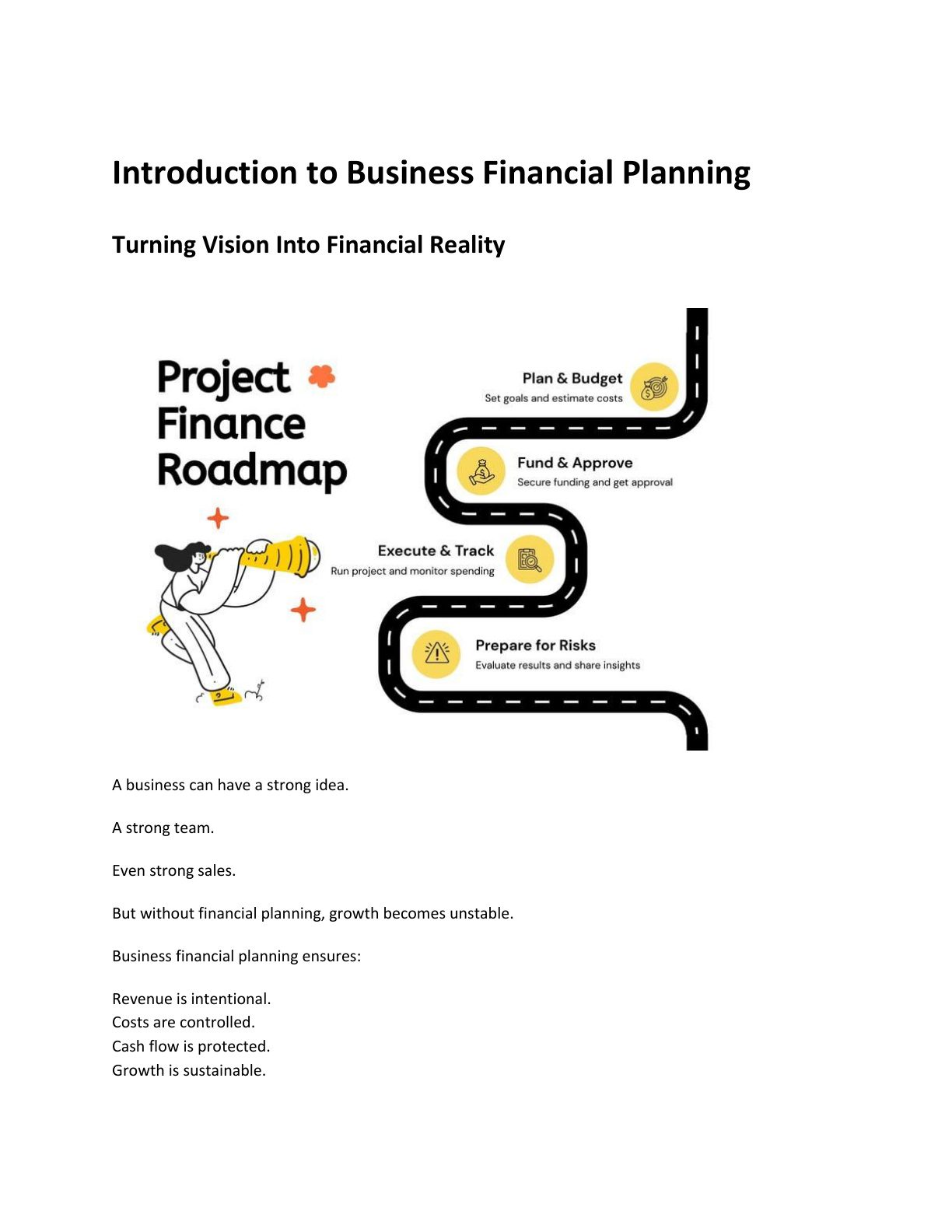 Introduction to Business Financial Planning cover