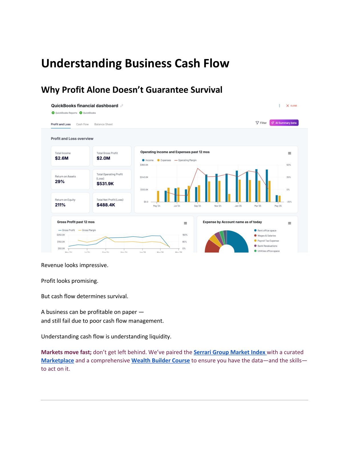 Understanding Business Cash Flow cover